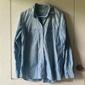 J Crew Chambray Button Up Shirt